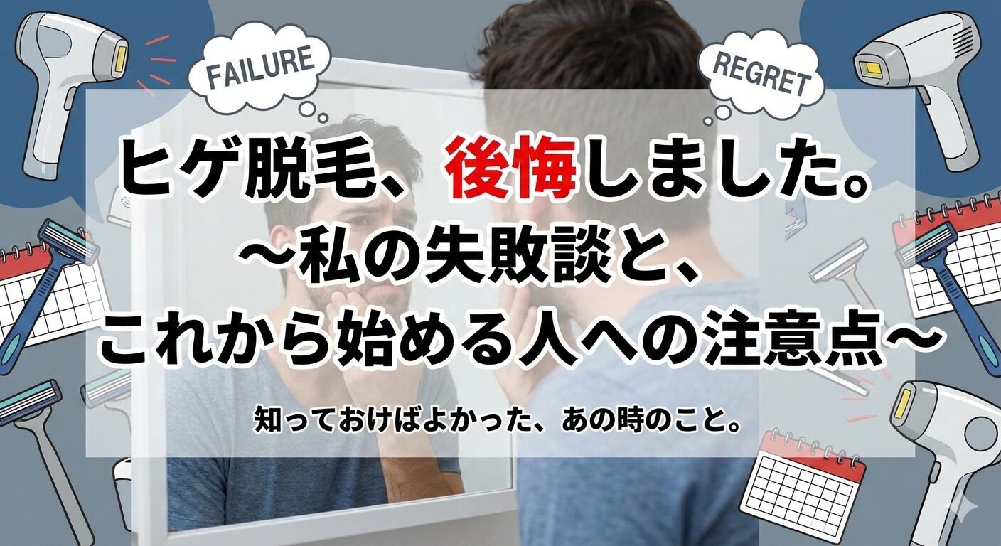ヒゲ脱毛で後悔する人の共通点｜やらなきゃよかったと思う理由