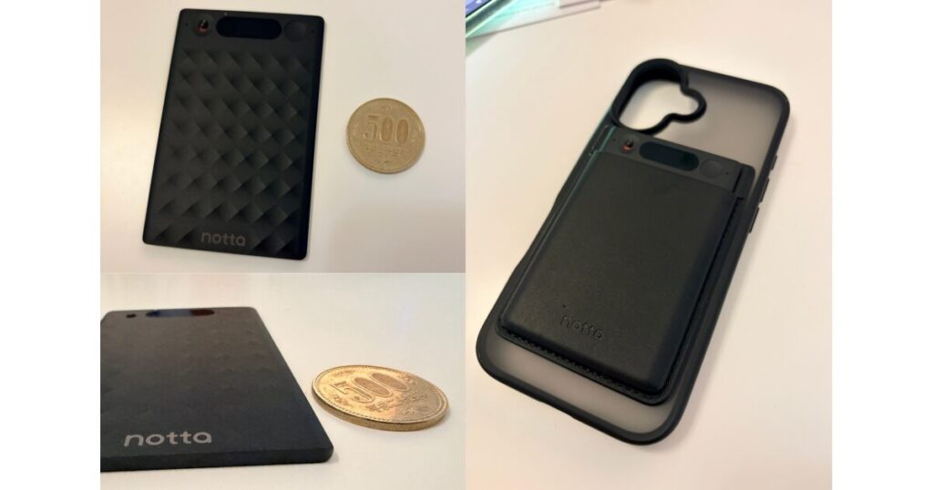 Notta Memoのサイズについて説明するイラスト