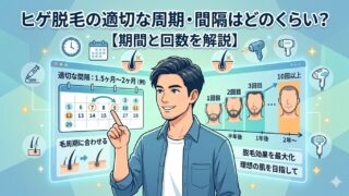 ヒゲ脱毛の周期・間隔はどのくらいが正解?実体験で解説