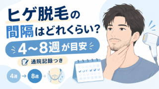 湘南美容外科のヒゲ脱毛、間隔はどれくらい?4〜8週が目安【通院記録つき】